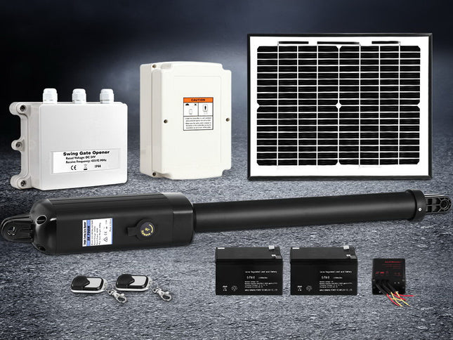 Single Swing Gate Opener 600KG 10W Solar Panel