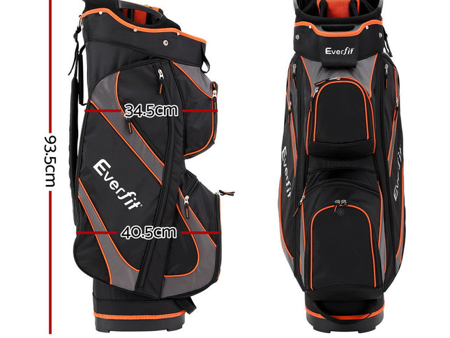 Everfit 14 Ways Dividers Golf Bag Stand Insulated Carry Bag Zippered Rain Cover