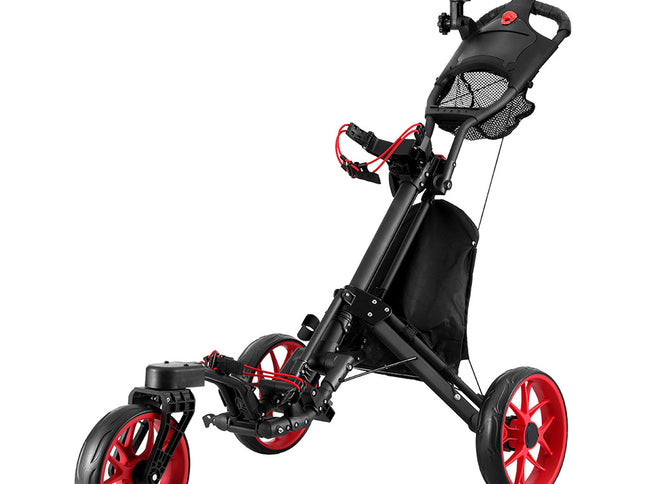 Everfit Golf Buggy Foldable Trolley Golf Cart Swivel Wheel Umbrella Bottle Stand