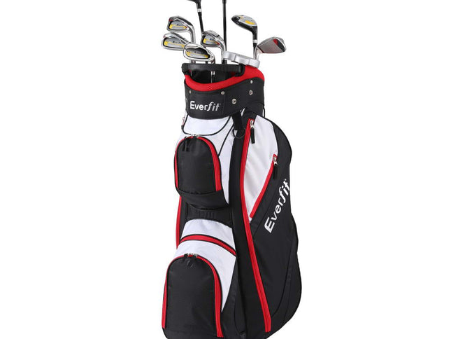 Everfit Golf Clubs Set Men Right Handed Golf Wedges Alloy Driver Golf Stand Bag
