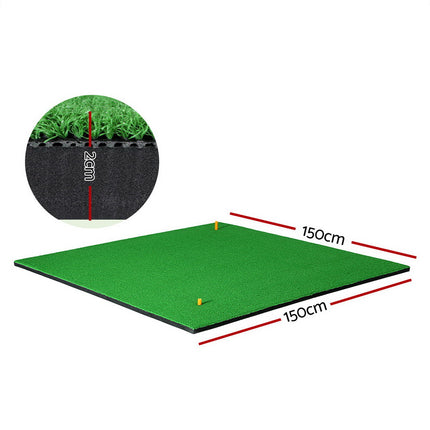 Everfit Golf Hitting Mat Portable Driving¬¨‚Ä†Range Practice¬¨‚Ä†Training Aid 150x150cm