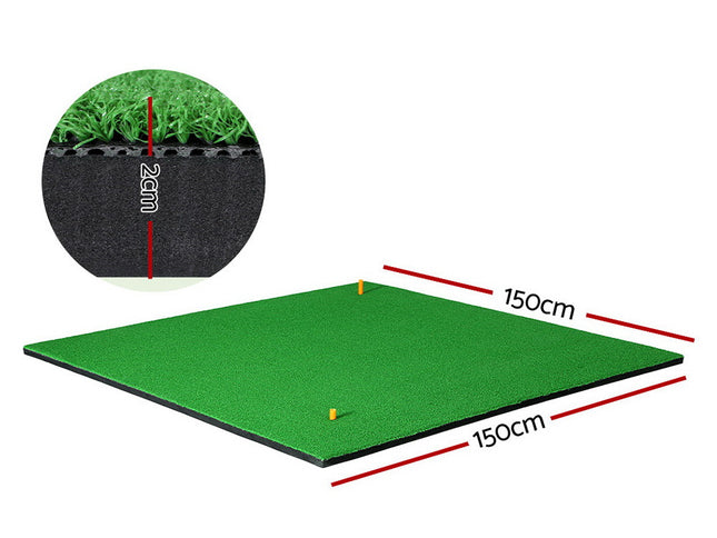 Everfit Golf Hitting Mat Portable Driving Range Practice Training Aid 150x150cm