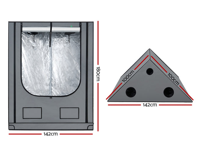 Green Fingers Grow Tent Kits Hydroponics Kit Indoor Grow System 142X100X180CM