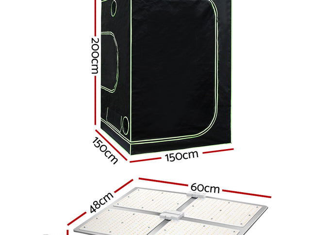 Green Fingers Grow Tent Light Kit 150x150x200CM 4500W LED Full Spectrum