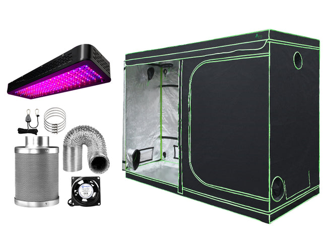 Green Fingers Grow Tent Light Kit 280x140x200CM 2000W LED 6" Vent Fan,Green Fingers Grow Tent Light Kit LED 2000W Full Spectrum 6" Vent 280x140x200CM