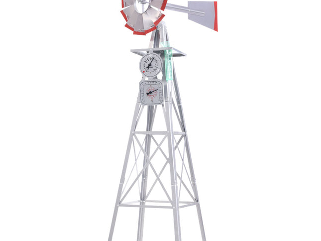 Garden Windmill 4FT 146cm Metal Ornaments Outdoor Decor Ornamental Wind Will