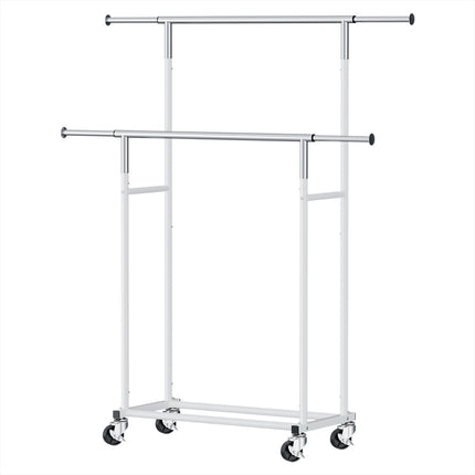 Artiss Clothes Rack Double Rod Airer Rail Coat Stand Adjustable Hanger