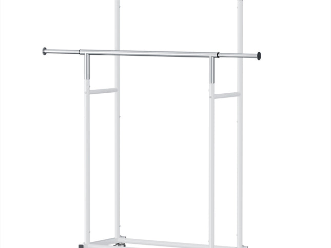 Artiss Clothes Rack Double Rod Airer Rail Coat Stand Adjustable Hanger