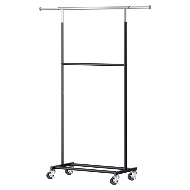 Artiss Clothes Rack Double Rod Airer Rail Coat Stand Adjustable Hanger