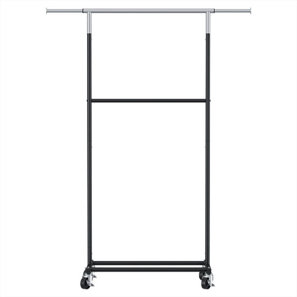 Artiss Clothes Rack Double Rod Airer Rail Coat Stand Adjustable Hanger