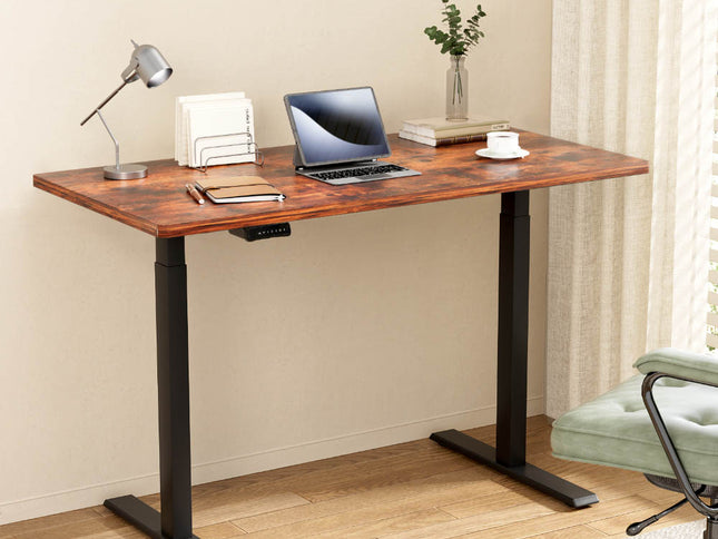 Artiss Standing Desk Motorised Dual Motor Rustic Brwon 140CM
