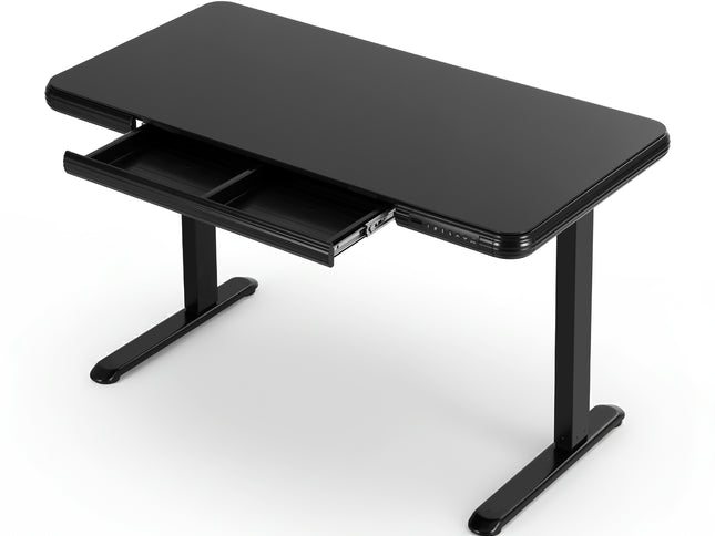 Artiss Standing Desk Motorised Tempered Glass Top Electric Black 120CM