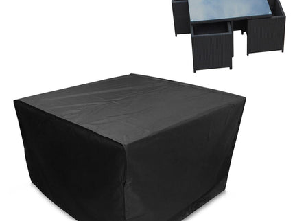 Outdoor Furniture Set Cover - Waterproof Anti-Uv Dust-Proof - 210D Oxford Cloth - 123X123X74Cm - Black-1915198420772065286