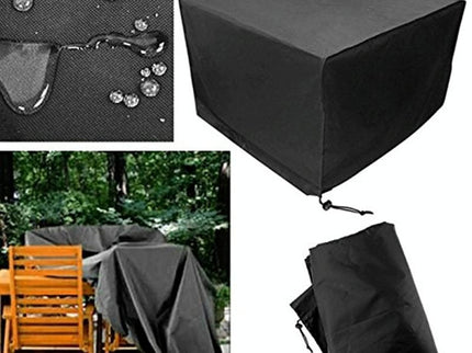 Outdoor Furniture Set Cover - Waterproof Anti-Uv Dust-Proof - 210D Oxford Cloth - 242X162X100Cm - Black-1915197723099926534