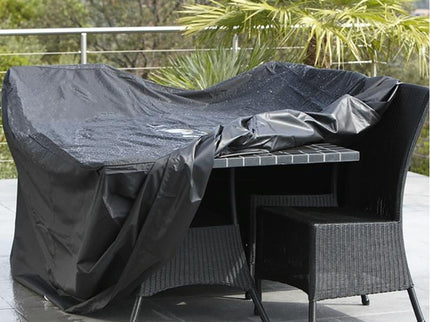 Outdoor Furniture Set Cover - Waterproof Anti-Uv Dust-Proof - 210D Oxford Cloth - 242X162X100Cm - Black-1915197723099926537