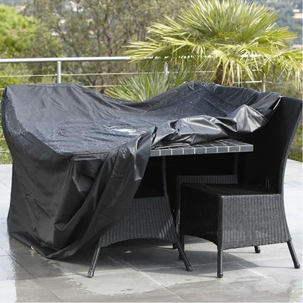 Outdoor Furniture Set Cover - Waterproof Anti-Uv Dust-Proof - 210D Oxford Cloth - 242X162X100Cm - Black-1964932283999850505