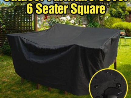 Waterproof 210D Oxford Cloth Cover For Outdoor Furniture Set - Protects From Uv Dust And Rain - 250X250X90Cm - Black-1915197551565475846