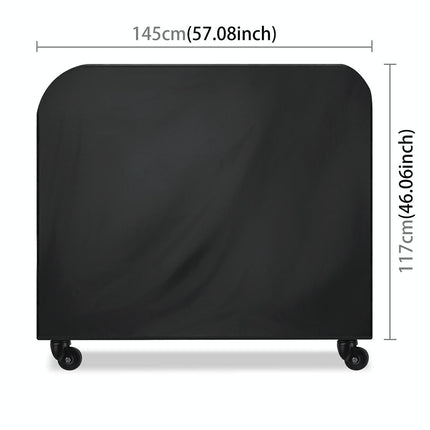Waterproof 210D Oxford Cloth Bbq Grill Cover - Anti-Uv Dust-Proof Folding - Fits Gas Charcoal Electric - 145X61X117Cm - Black-1915197482720169989