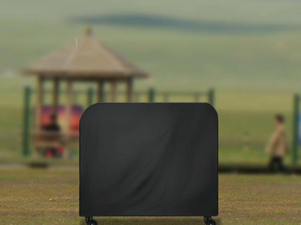 Waterproof 210D Oxford Cloth Bbq Grill Cover - Anti-Uv Dust-Proof Foldable - Fits Gas Charcoal Electric - 170X61X117Cm - Black-1915197209830363142