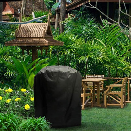 Waterproof Bbq Grill Cover - 210D Oxford Cloth Anti-Uv Dust-Proof 71X73Cm Black-1964932174729842692