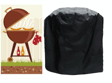 Waterproof Bbq Grill Cover - 210D Oxford Cloth Anti-Uv Dust-Proof 71X73Cm Black-1915196776881721349