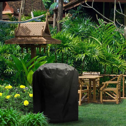 Waterproof Bbq Grill Cover - Anti-Uv Dust-Proof 210D Oxford Cloth - 58X77Cm - Black-1964932175245742084