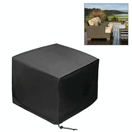 Waterproof Outdoor Furniture Cover - 210D Oxford Cloth - Anti-Uv & Dust-Proof - Fits 135X135X75Cm - Black-1915196499722113029
