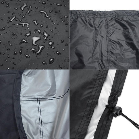 Waterproof Outdoor Furniture Set Cover - Anti-Uv Dust-Proof 210D Oxford Cloth - 325X208X58Cm - Black-1915196717280661506