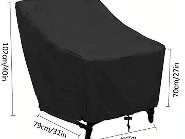 Waterproof Oxford Cloth Furniture Set Cover - Protects Outdoor Table And Chairs - 102X79X70Cm - Black-1915196732858306561