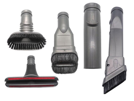 5-In-1 Round Brush Set For Dyson Vacuum Cleaner - Includes Stiff Brush Bed Brush And Connector-1915197528316448773