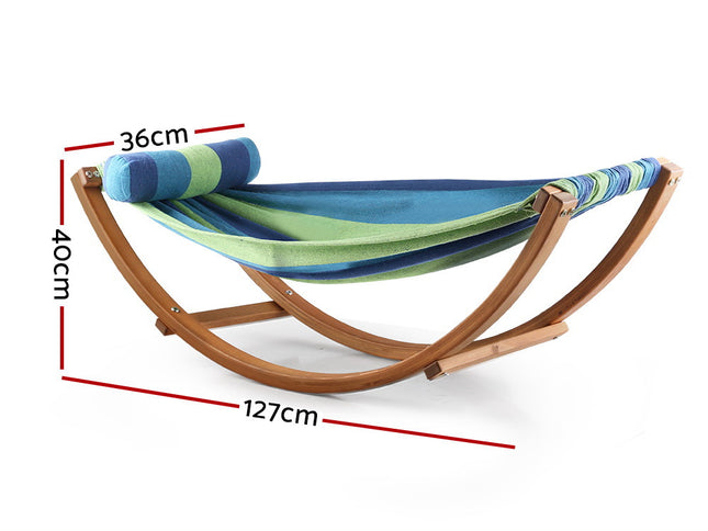 Gardeon Hammock Bed Outdoor Camping Kids Timber Hammock Rocking
