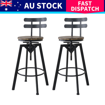 Levede 2x Bar Stool Industrial Adjustable-2006732717995200521