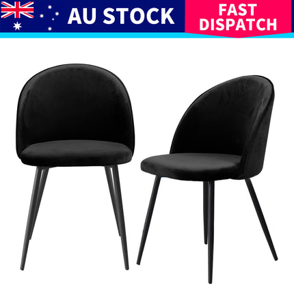 Levede 6x Dining Chairs Kitchen Cafe Black-2006732720369176584