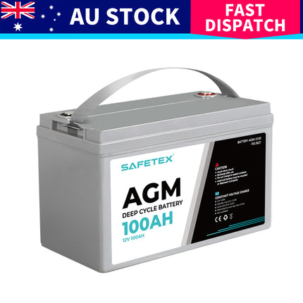 Safetex 12V 100Ah AGM Deep Cycle Lead-1950769975165849609