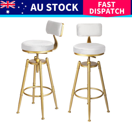Levede 4x Bar Stools Swivel Kitchen Bar Chair White-2006732717819039752