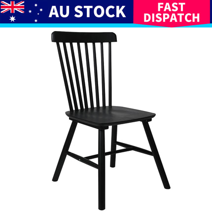 Levede 4x Dining Chairs Kitchen Winsor Black-2006732719123468296
