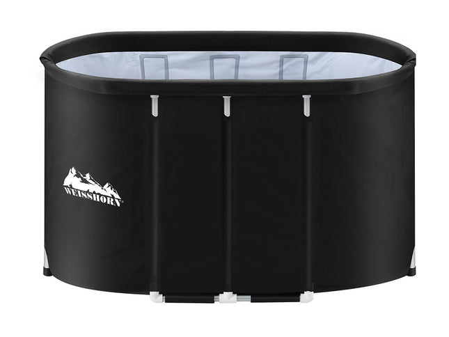 Weisshorn Portable Ice Bath Tub 120x70X70CM Inflatable Cold Water Folding Bathtub Spa Massage