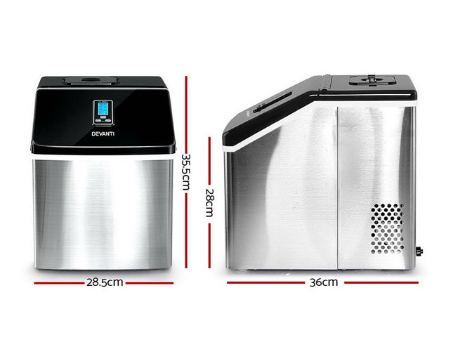Devanti 18kg Ice Maker Machine Stainless Steel
