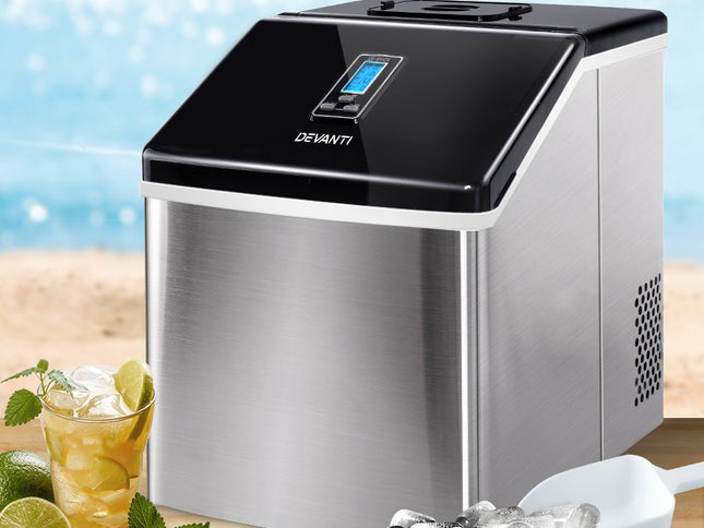 Devanti 18kg Ice Maker Machine Stainless Steel
