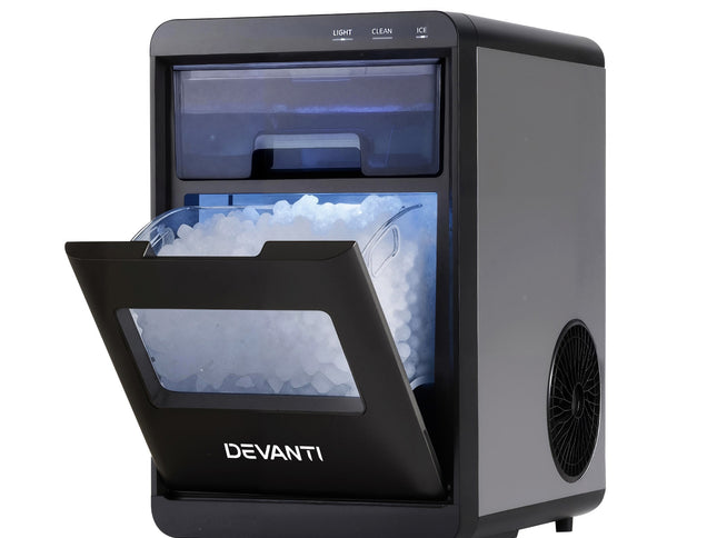 Devanti Ice Maker Machine 20kg Chewable Nugget Ice Countertop w/Self Cleaning