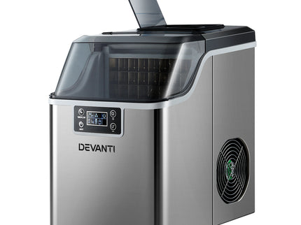 Devanti Ice Maker Machine Commercial Portable Ice Cube Tray Countertop 3.2L