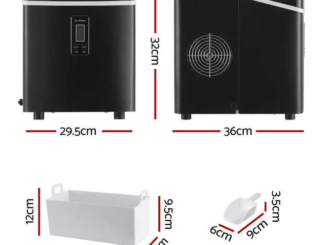 Devanti 15kg Ice Maker Machine Black