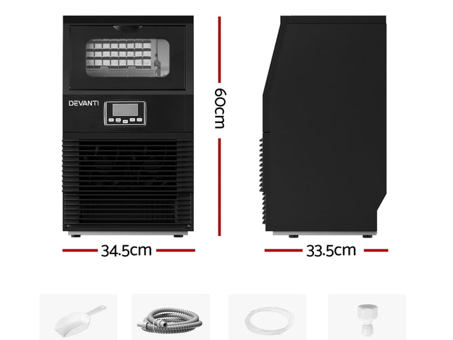 Devanti Commercial Ice Maker Cube Machine 30kg