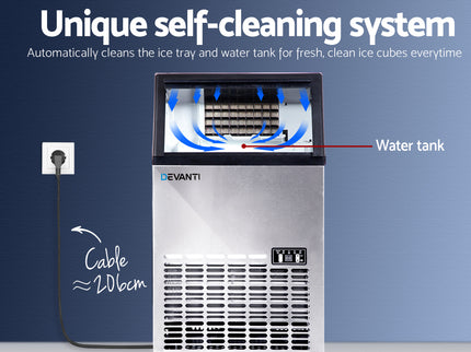 Devanti 60kg Commercial Ice Maker Machine