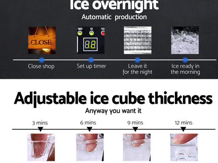 Devanti 60kg Commercial Ice Maker Machine