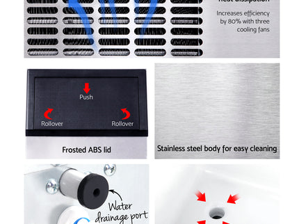 Devanti 60kg Commercial Ice Maker Machine