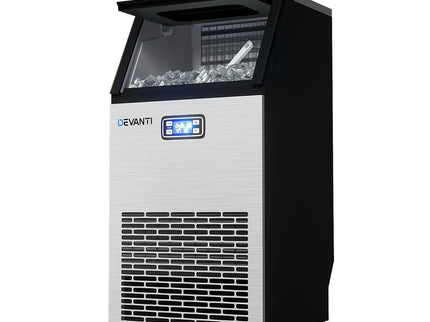 Devanti Commercial Ice Maker Machine 45kg Ice Cube Tray Bar Stainless Steel