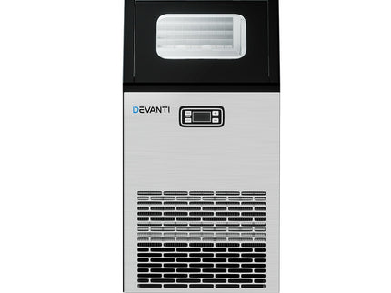 Devanti Commercial Ice Maker Machine 45kg Ice Cube Tray Bar Stainless Steel