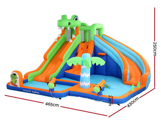 AirMyFun Kids Inflatable Pool Water Double Slide Park Jumping Castle 465X430CM