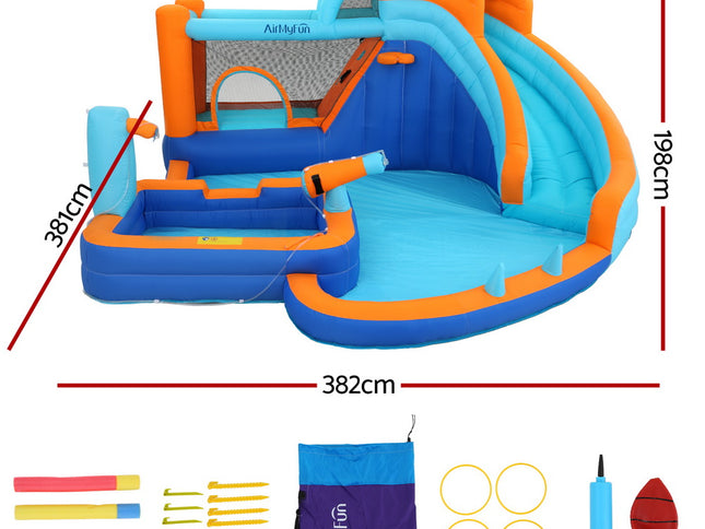 AirMyFun Kids Inflatable Pool Water Slide Park Jumping Castle Bounce 382X381CM